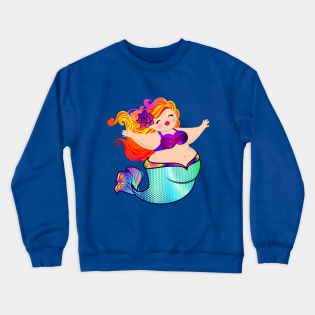 Sunset Mermaid Crewneck Sweatshirt by Toni Tees